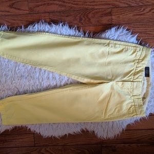 J. Crew Scout Yellow Cropped Chino Pants